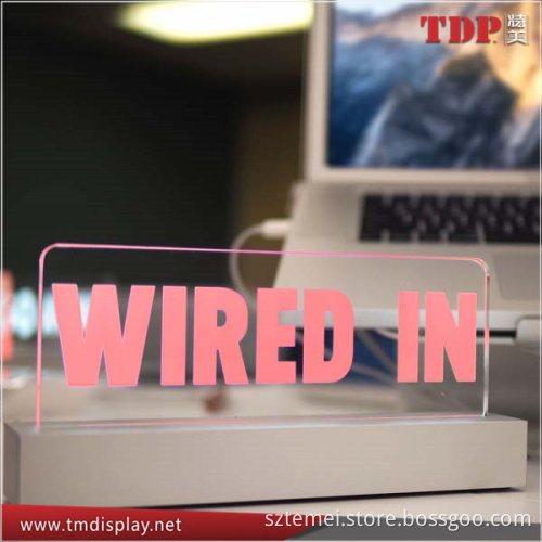 Manufacturer Acrylic LED Edge Lit Sign, Prerelease Sign Battery Powered With Enabled Aluminum Base